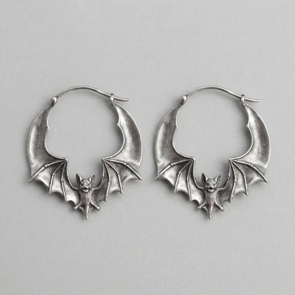 Moon fang Bat Earrings