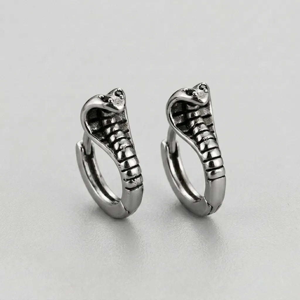 Sacred Serpent Loop Earrings