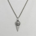 Filigree Crow Skull Gothic Pendant Necklace