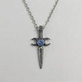 Triple Moon Athame Dagger Necklace