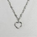 Thorned Wire Heart Pendant Necklace