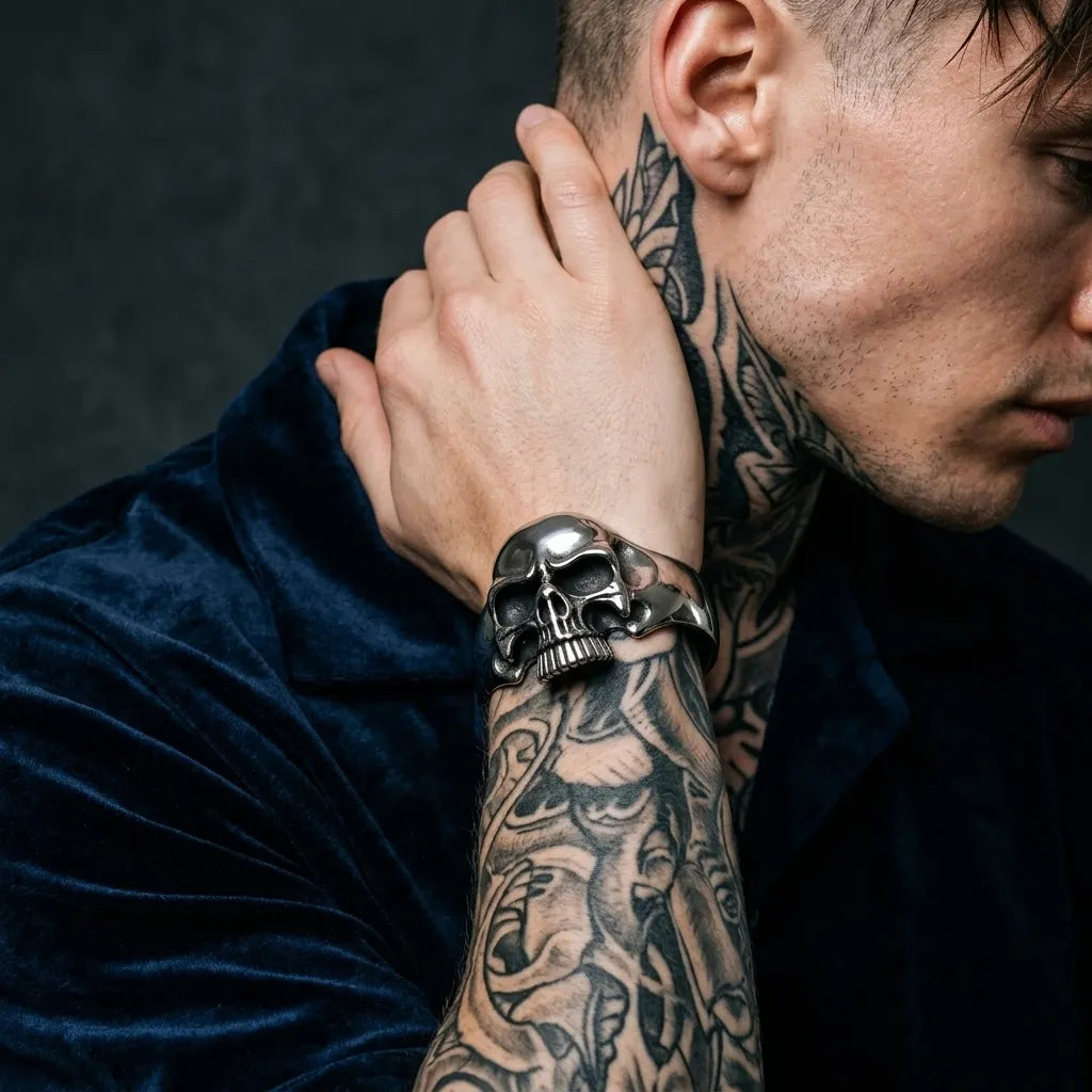 Iron Skull Cuff Bracelet |