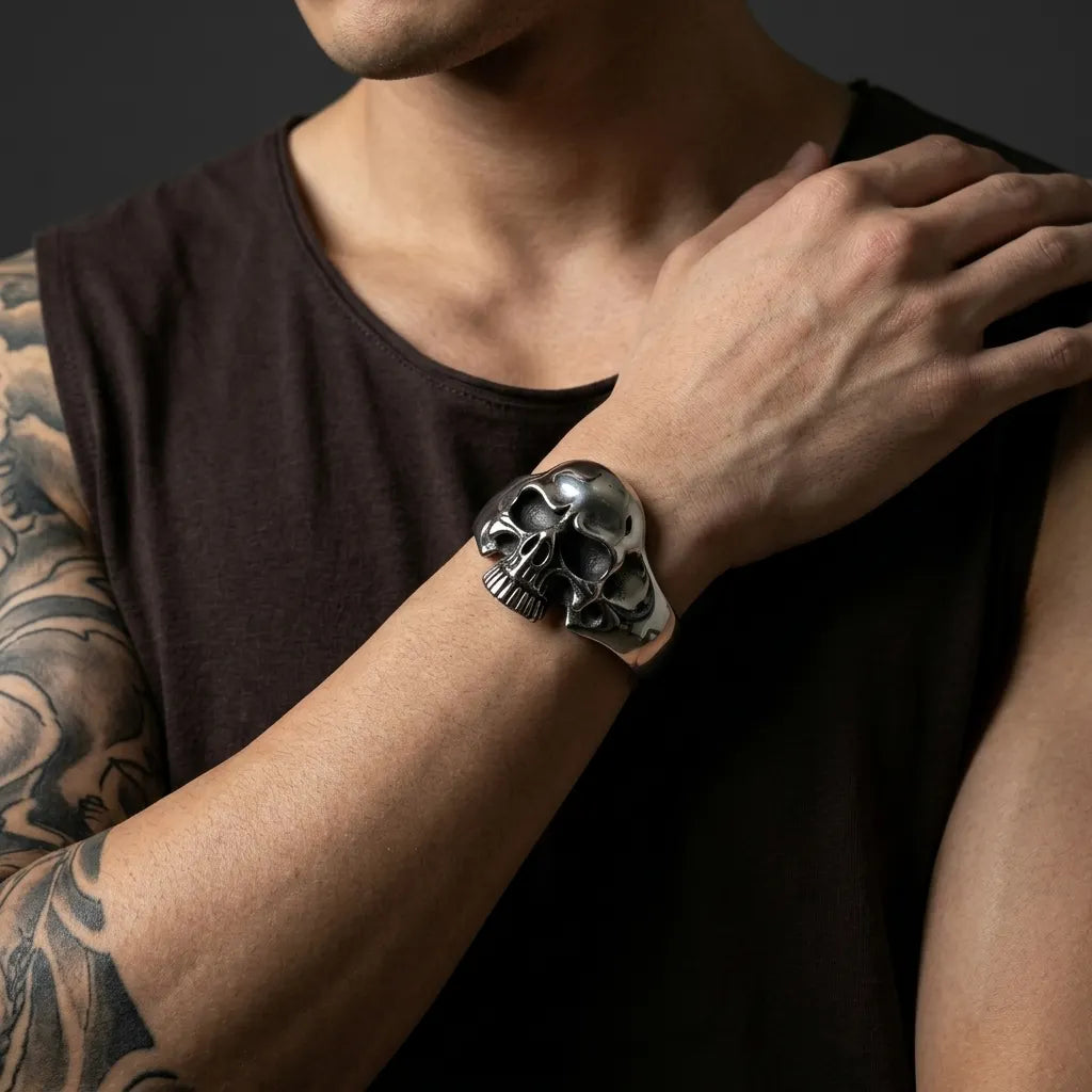 Iron Skull Cuff Bracelet |