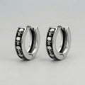 Skull Eternity Huggie Hoop Earrings