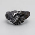 Clasped Hands Black Statement Ring