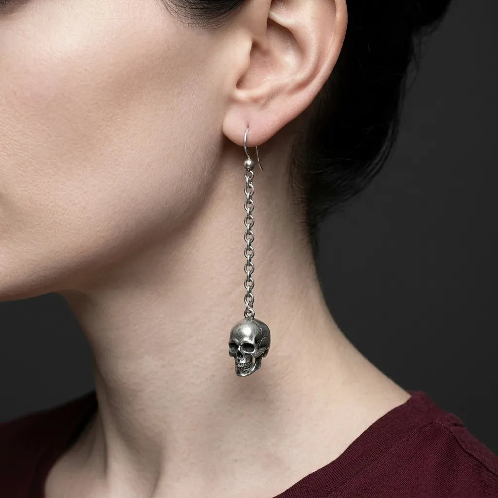 Haunted Beauty Skull Earrings