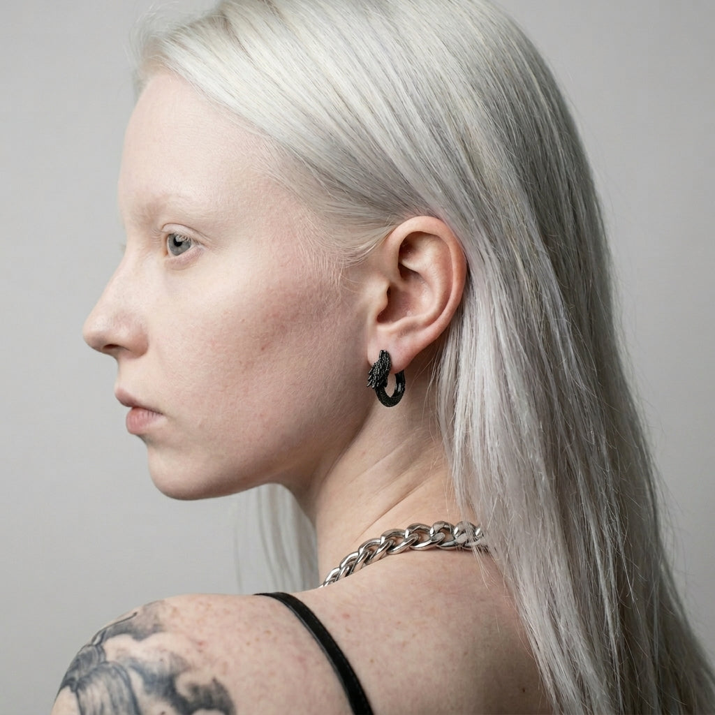 Dragon Head Hoop Earrings