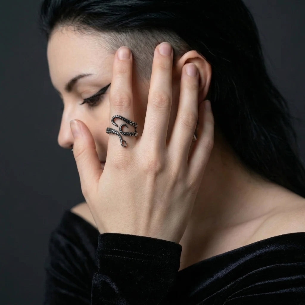 Vintage Kraken Tentacle Wrap Ring