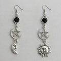 Mismatched Sun Moon Star Earrings