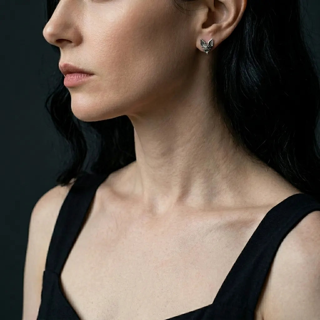 Mystic Bat Stud Earrings