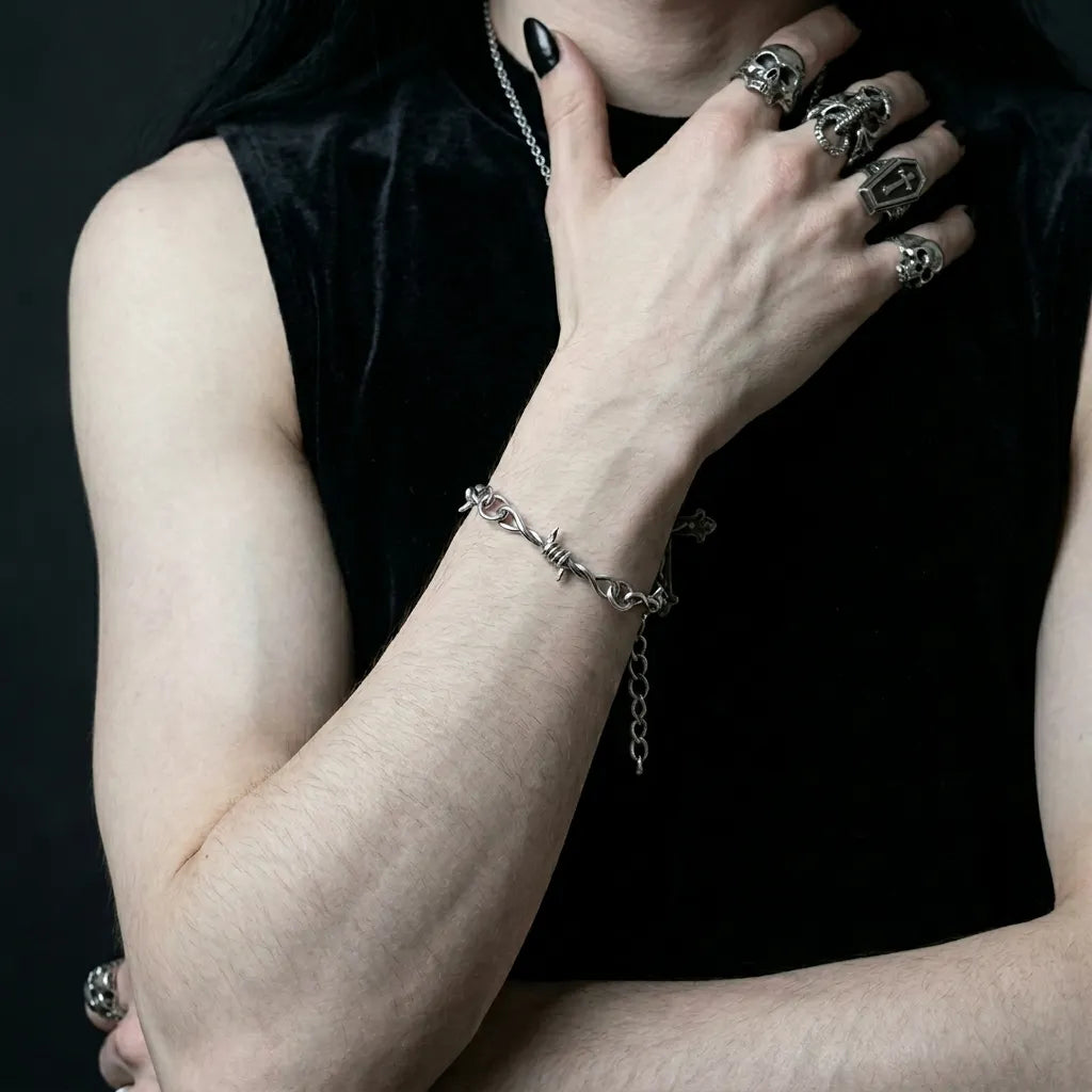 Barbed Wire Chain Bracelet
