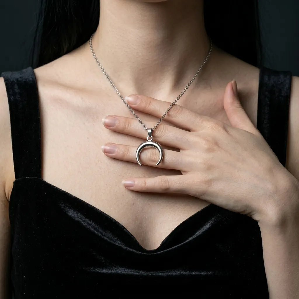 Lunaris Crescent Horn Necklace