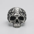 Skull Ring: "Baroque Skull Biker Ring"