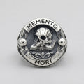 Memento Mori Skull Open Book Signet Ring
