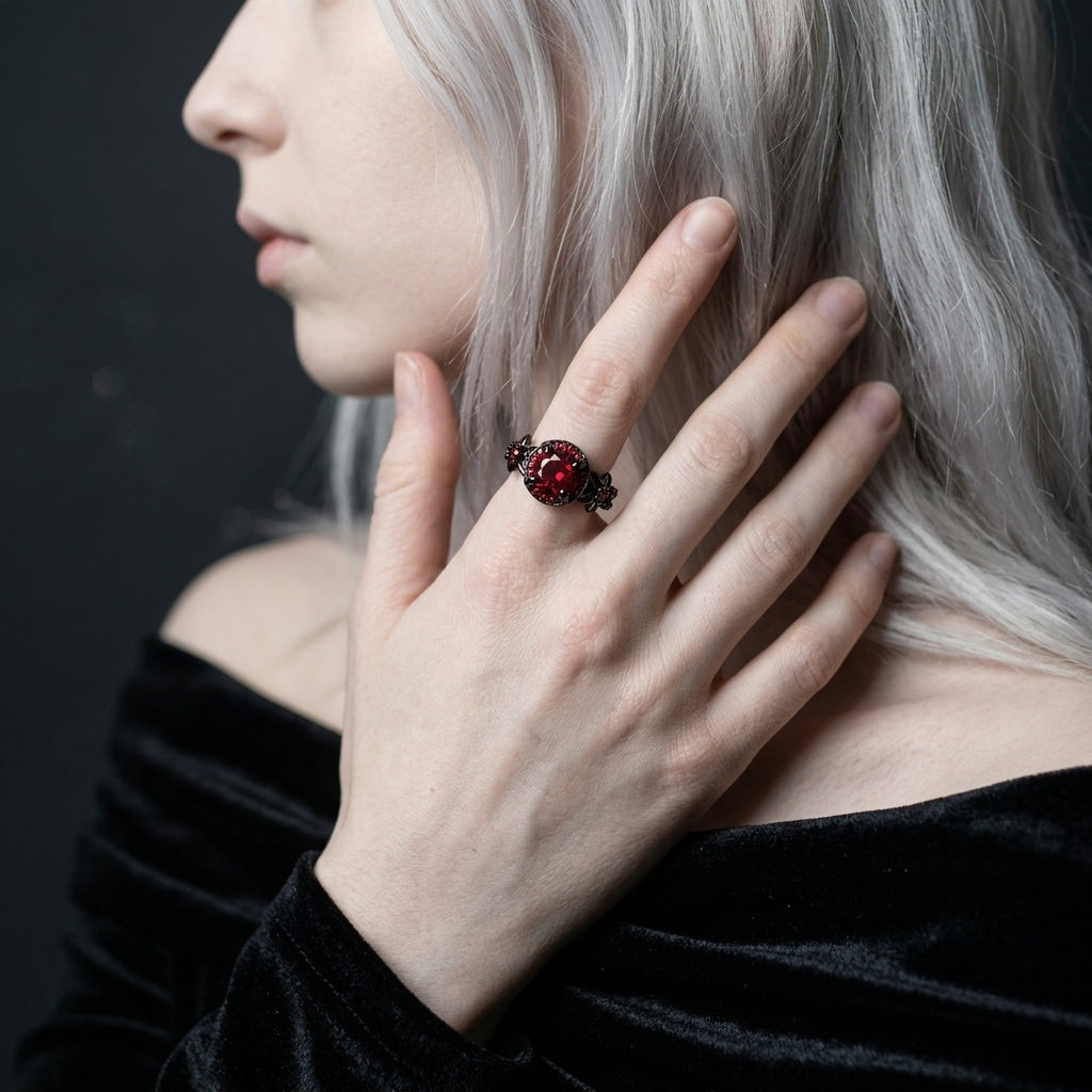 Crimson Crown Ring