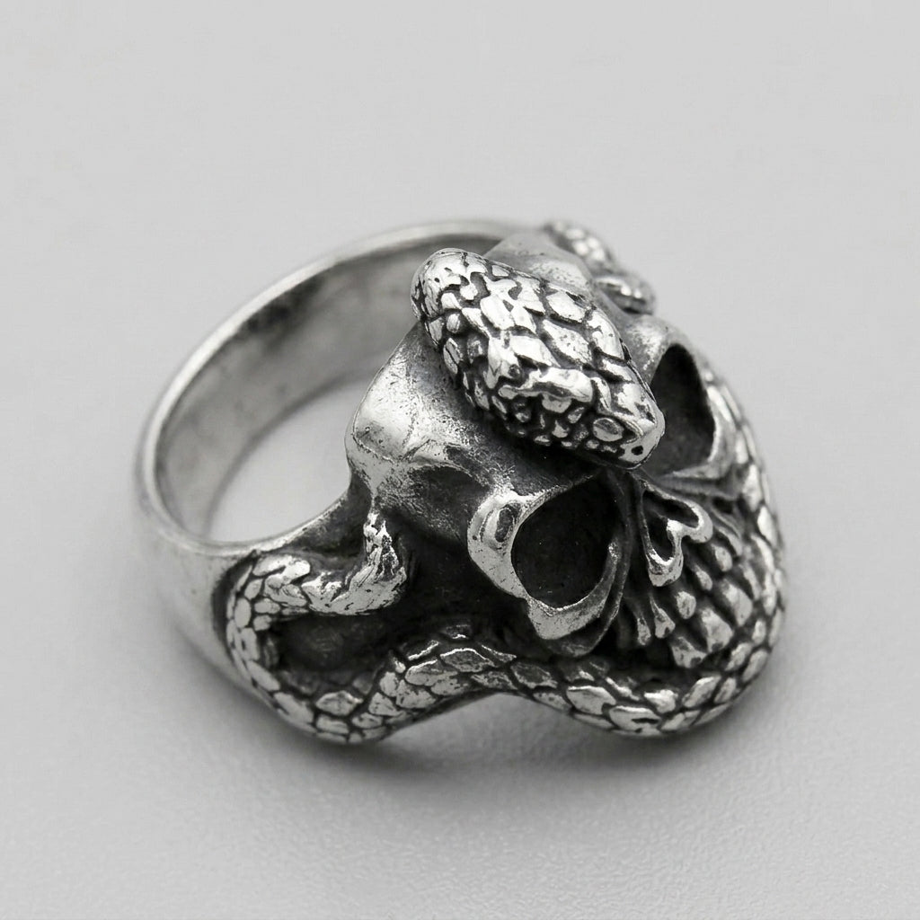 Snake and Skull Ring