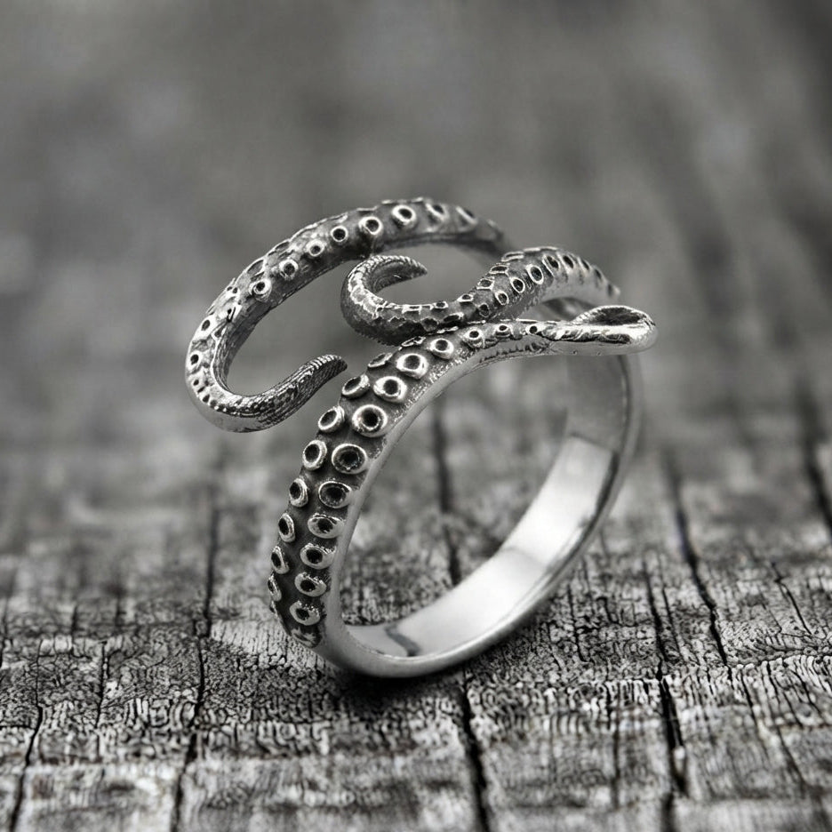 Vintage Kraken Tentacle Wrap Ring