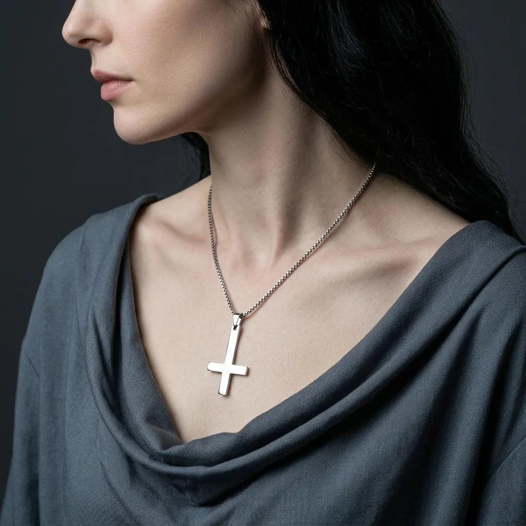 Upside Down Cross Necklace