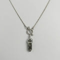 Serpentine Cipher Crystal Point Necklace