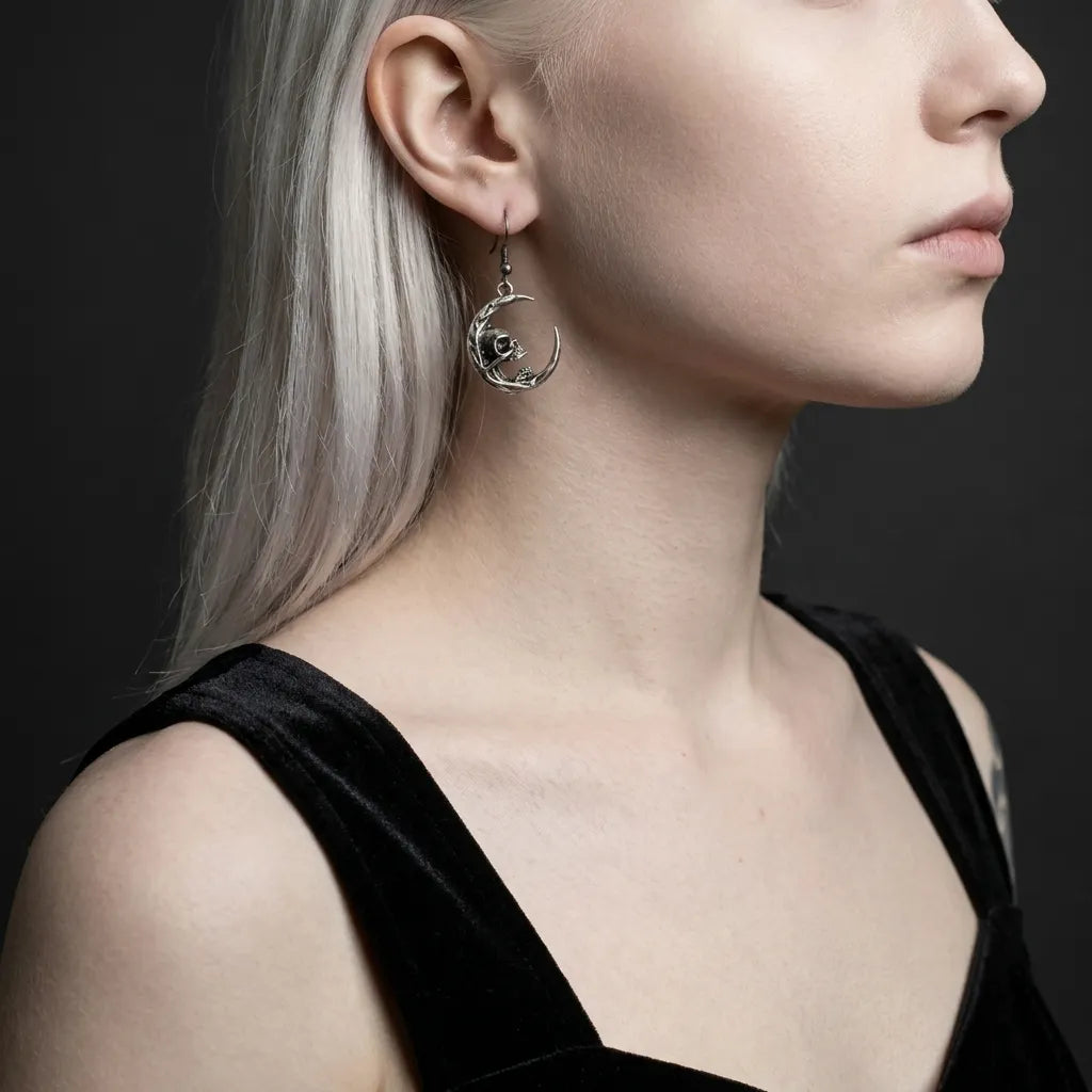 Lunar Skull Earrings