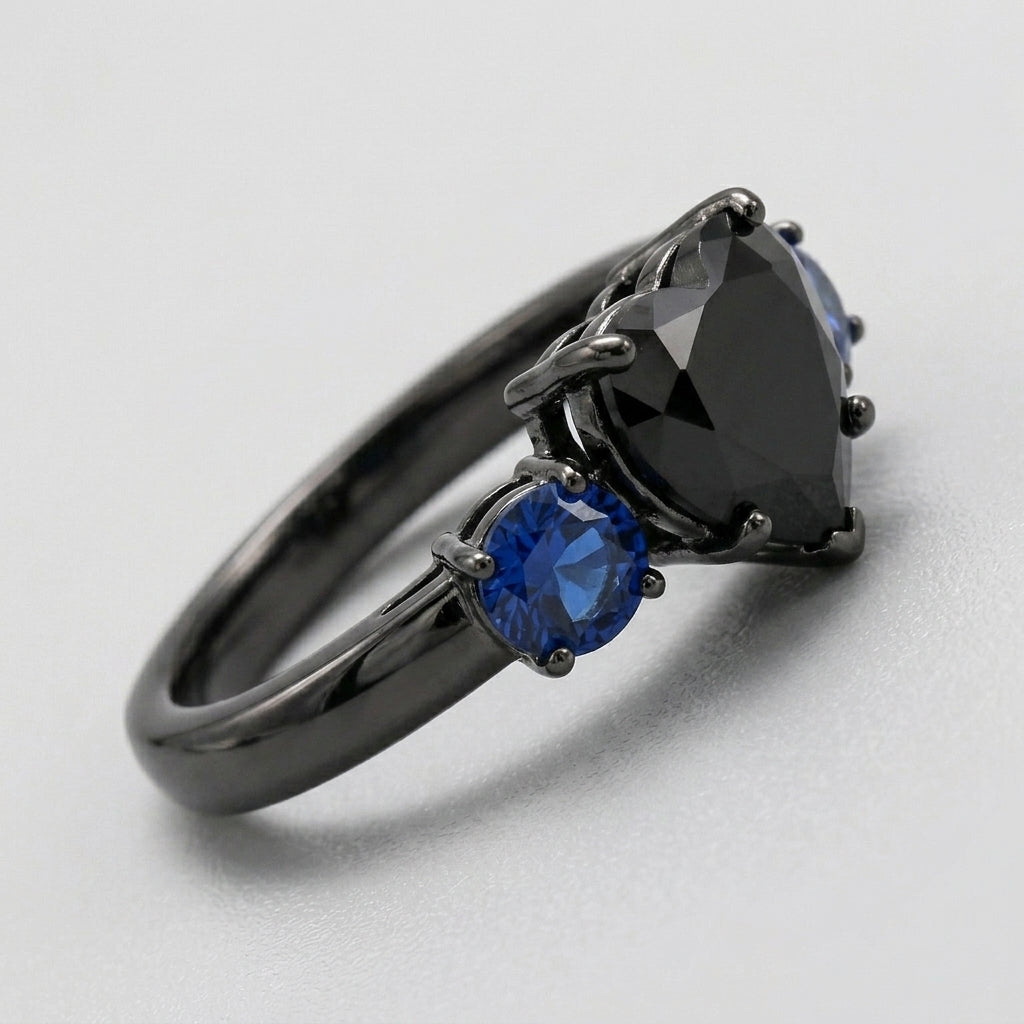 Black Diamond Gothic Ring