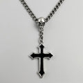 Reaper Skull Dark Cross Necklace
