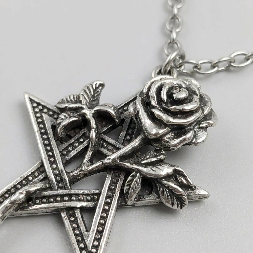 Dark Magic Rose Necklace