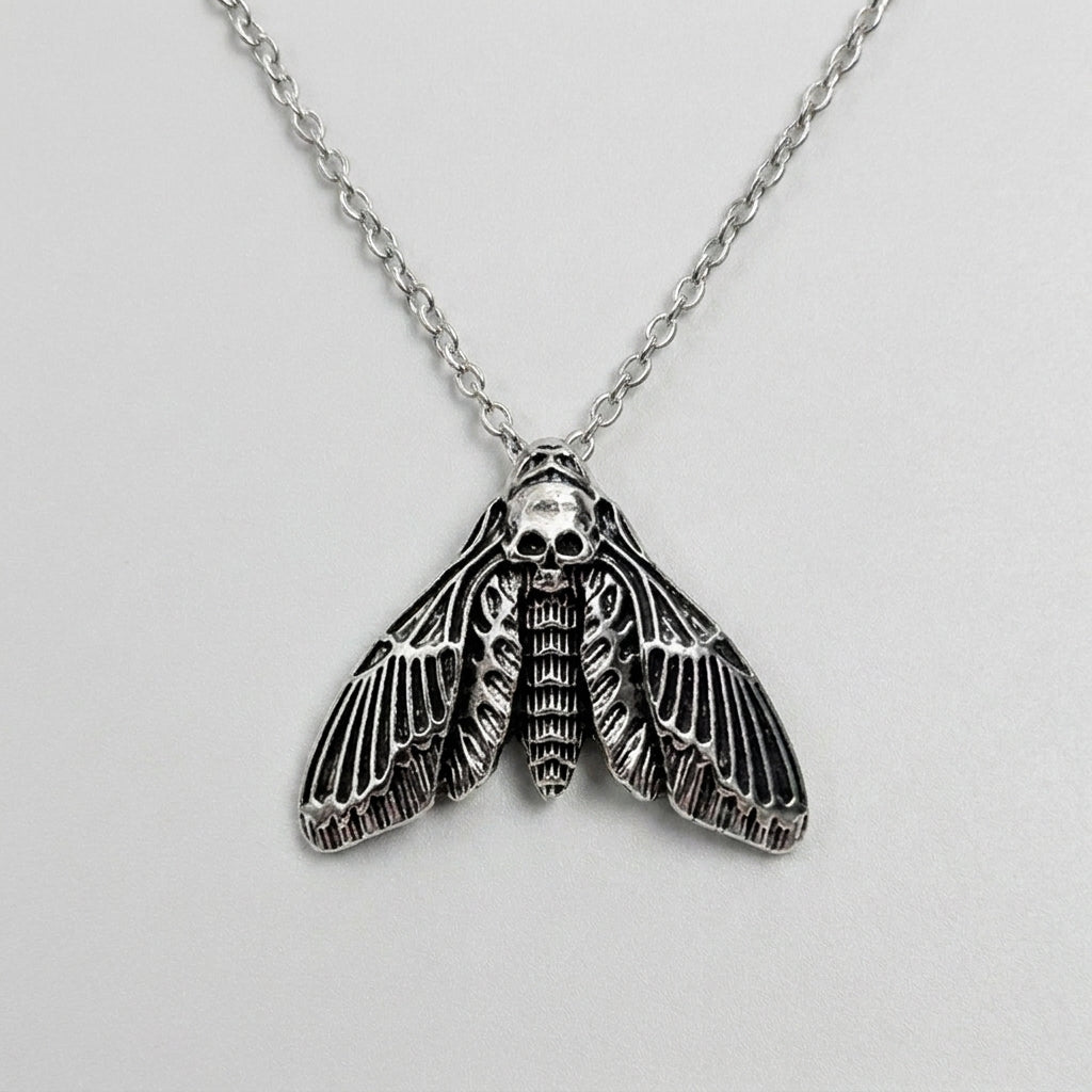 Head Hawk Moth Skull Pendant Necklace