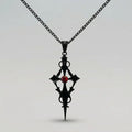 Crimson Stone Gothic Necklace