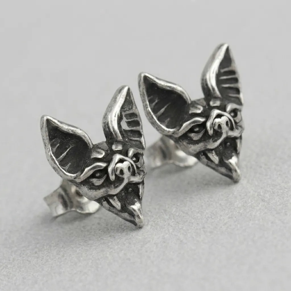 Mystic Bat Stud Earrings
