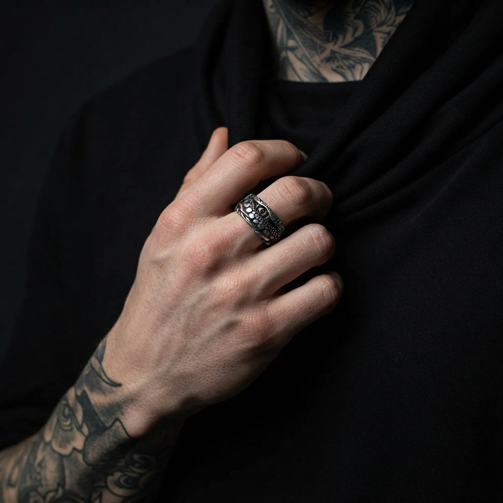 Crocodile Eye Ring