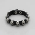Legion of Skulls Leather Bracelet