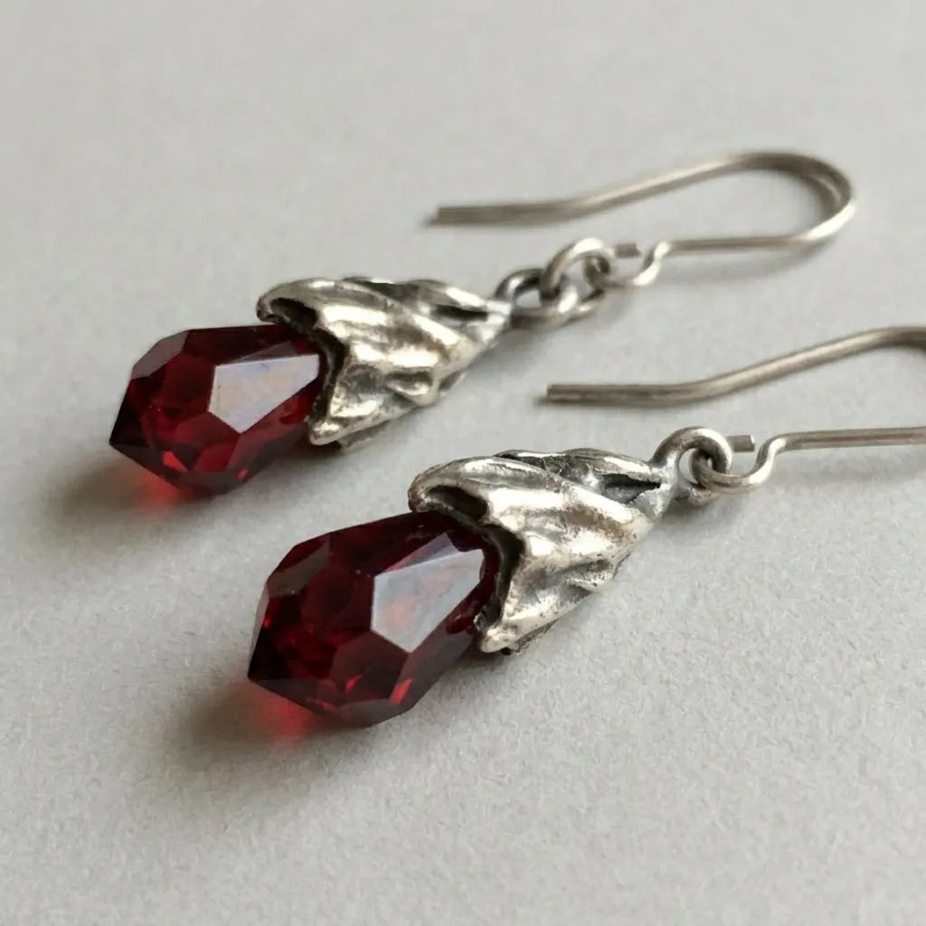 Blood Crystal Earrings