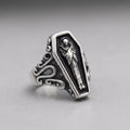 Grim Reaper Coffin Signet Ring