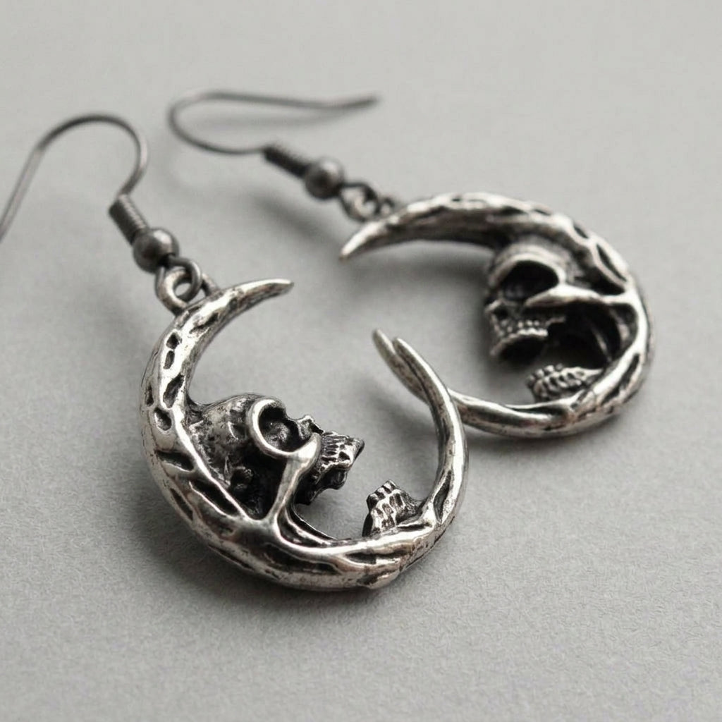 Lunar Skull Earrings