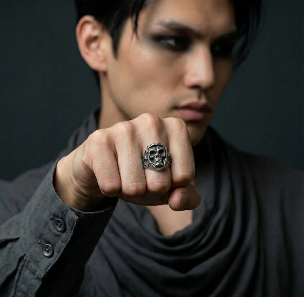 Textured Skull Ring