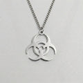 Industrial Biohazard Cutout Necklace