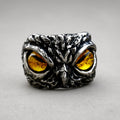 Owl Face Ring (Yellow Eyes)