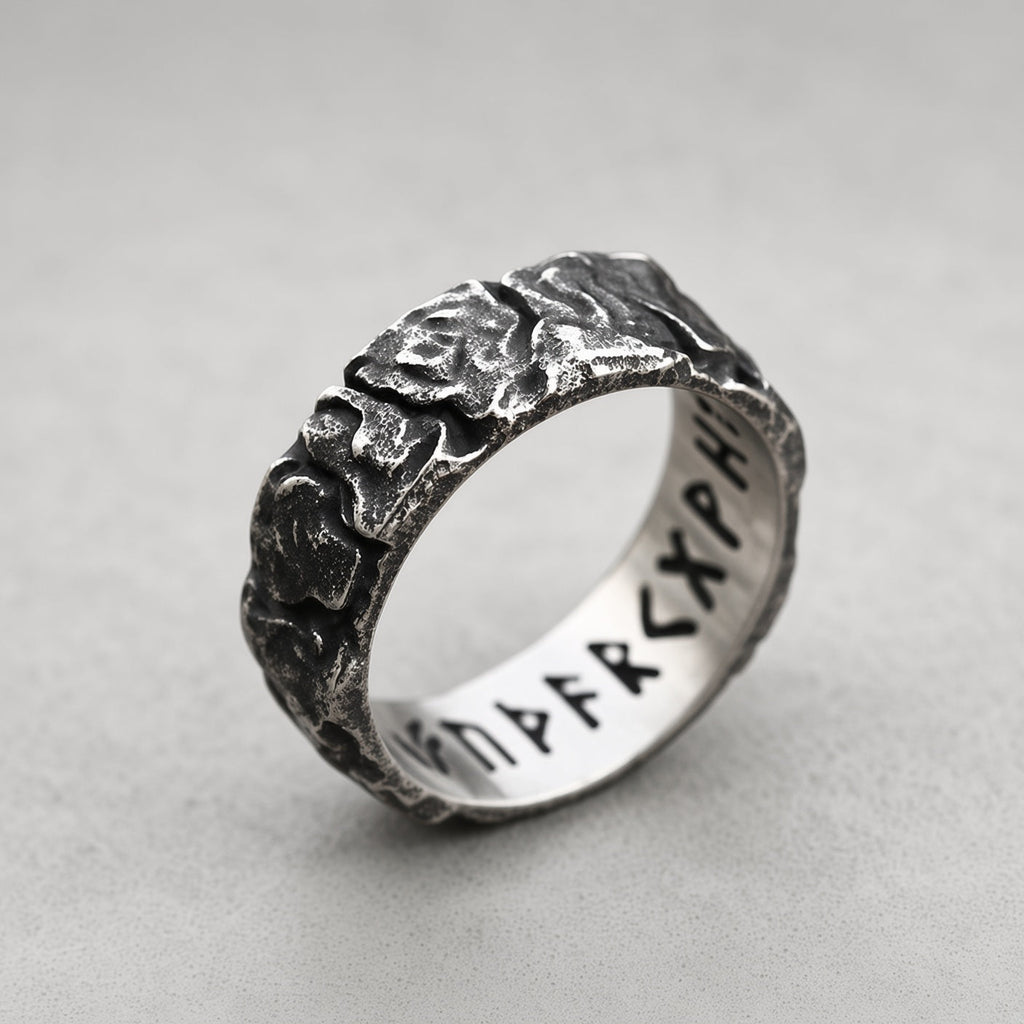 Runic Rose Band Ring