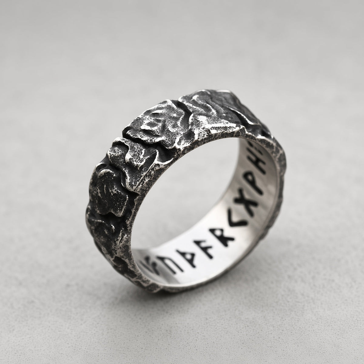 Runic Rose Band Ring