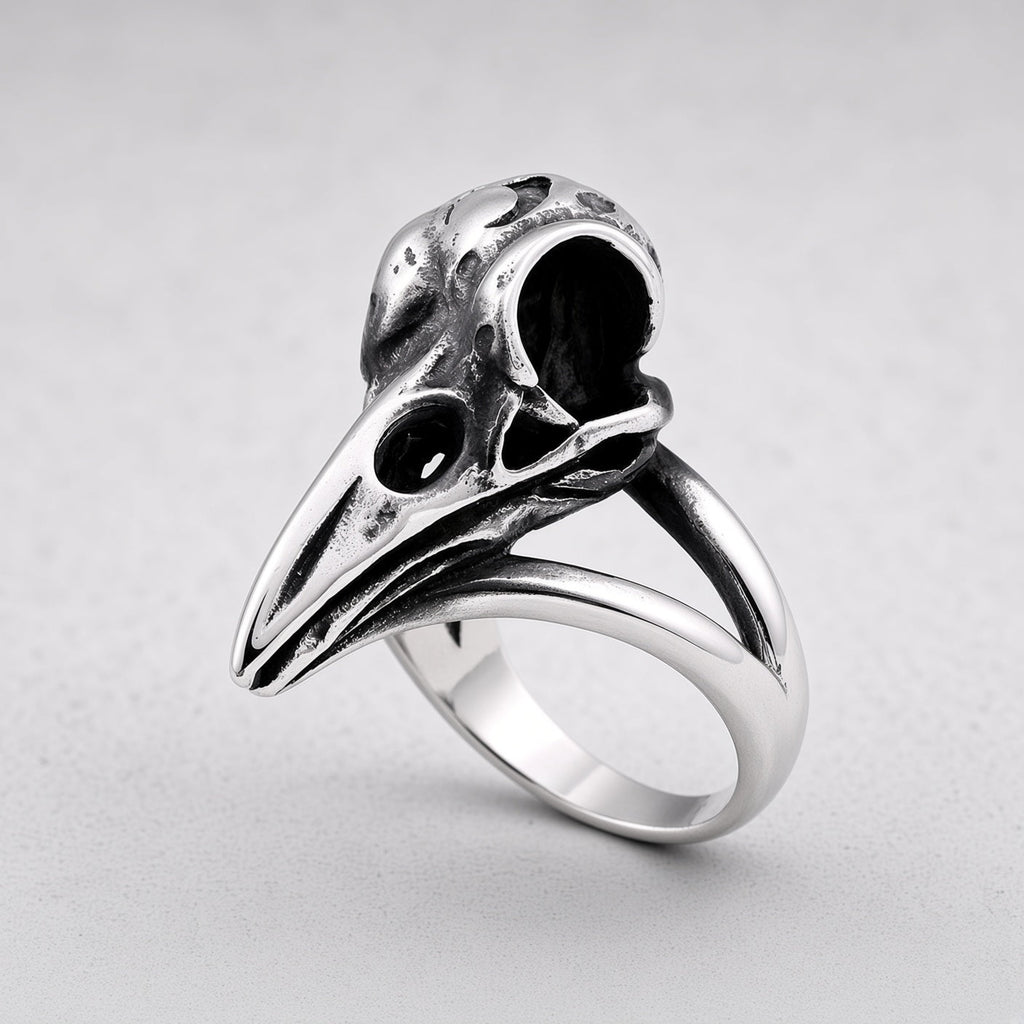 Raven Skull Beak Ring