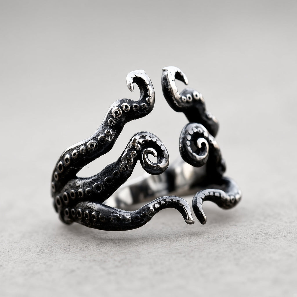 Octopus Tentacle Open Ring