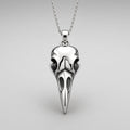 Raven Skull Pendant Necklace