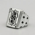 King of Clubs Grim Reaper Card Statement Ring
