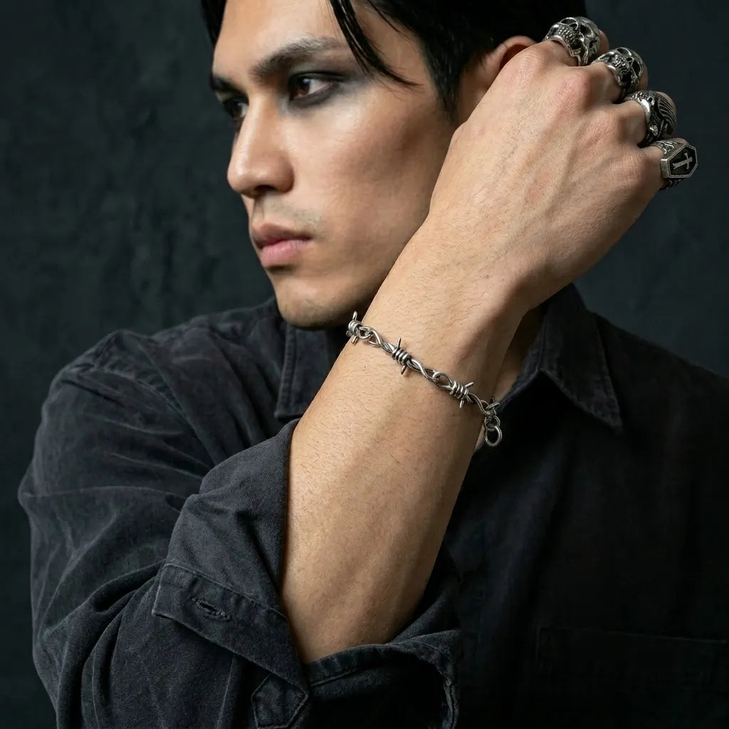Barbed Wire Chain Bracelet