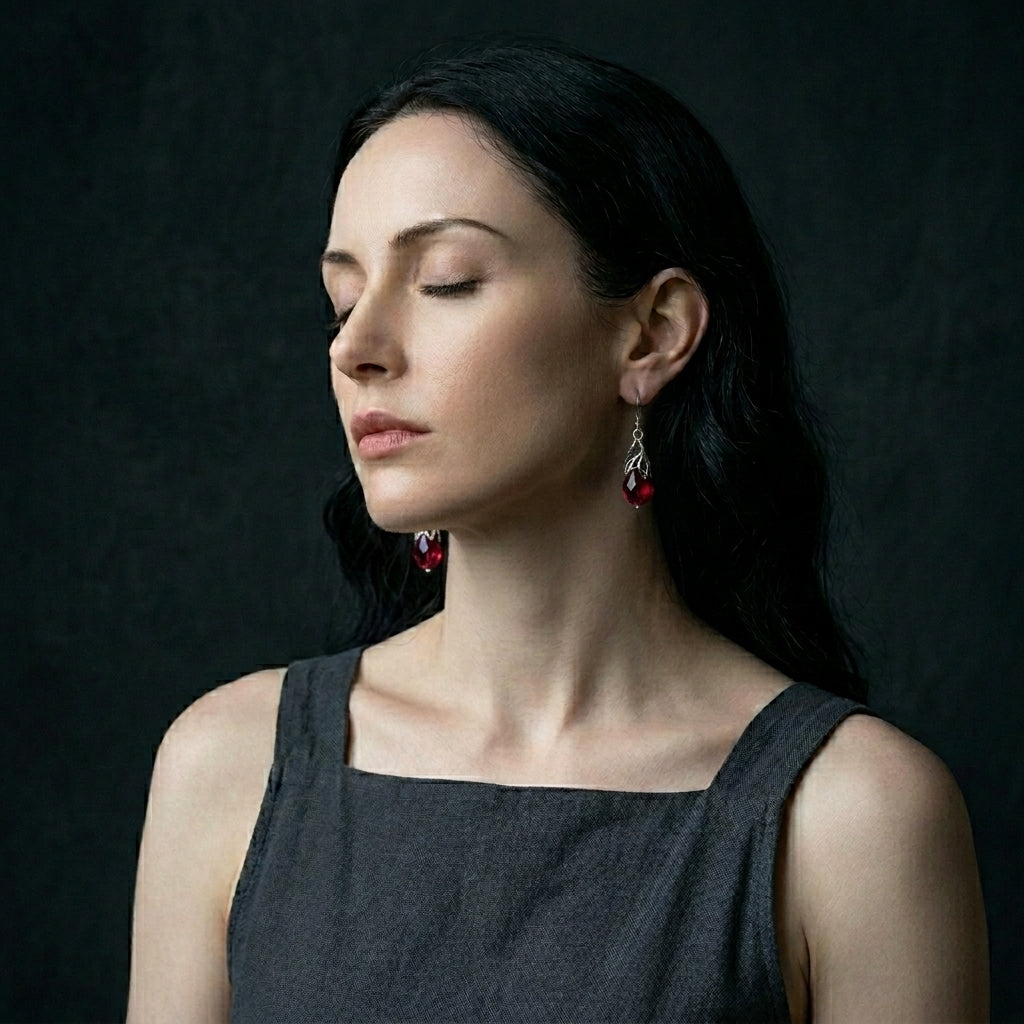Blood Crystal Earrings