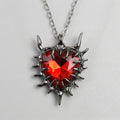 Gothic Heart Pendant Necklace Dark Thorn Heart Necklace