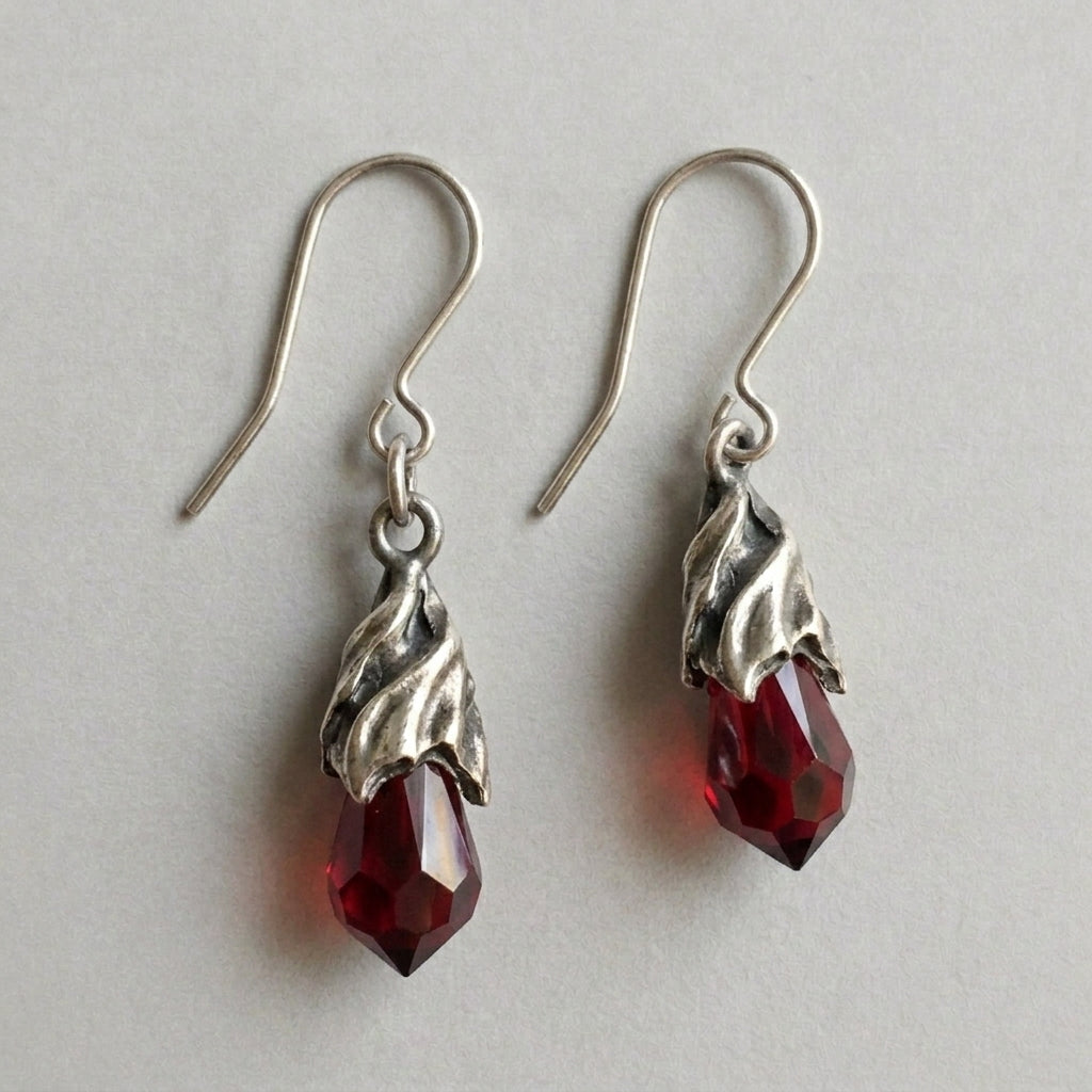 Blood Crystal Earrings