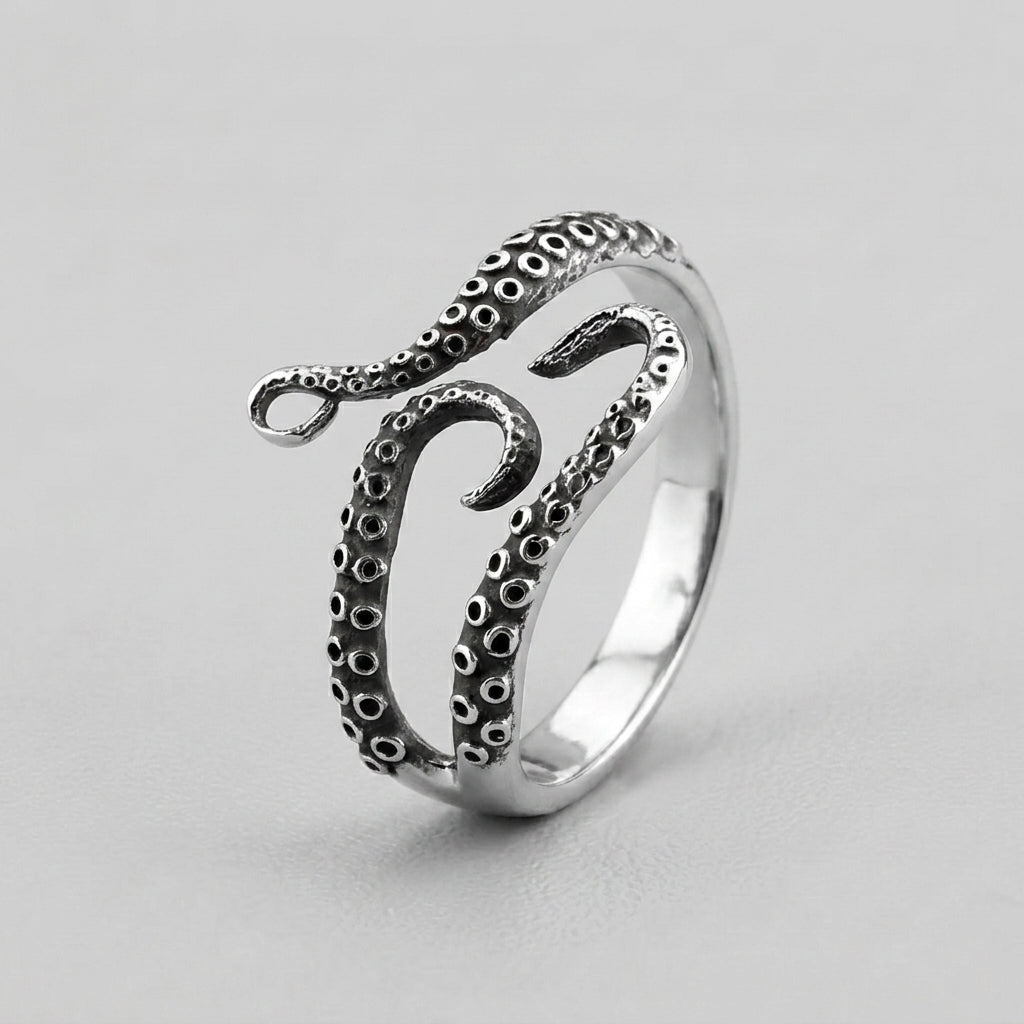 Vintage Kraken Tentacle Wrap Ring