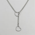 Double Open Heart Lariat Necklace